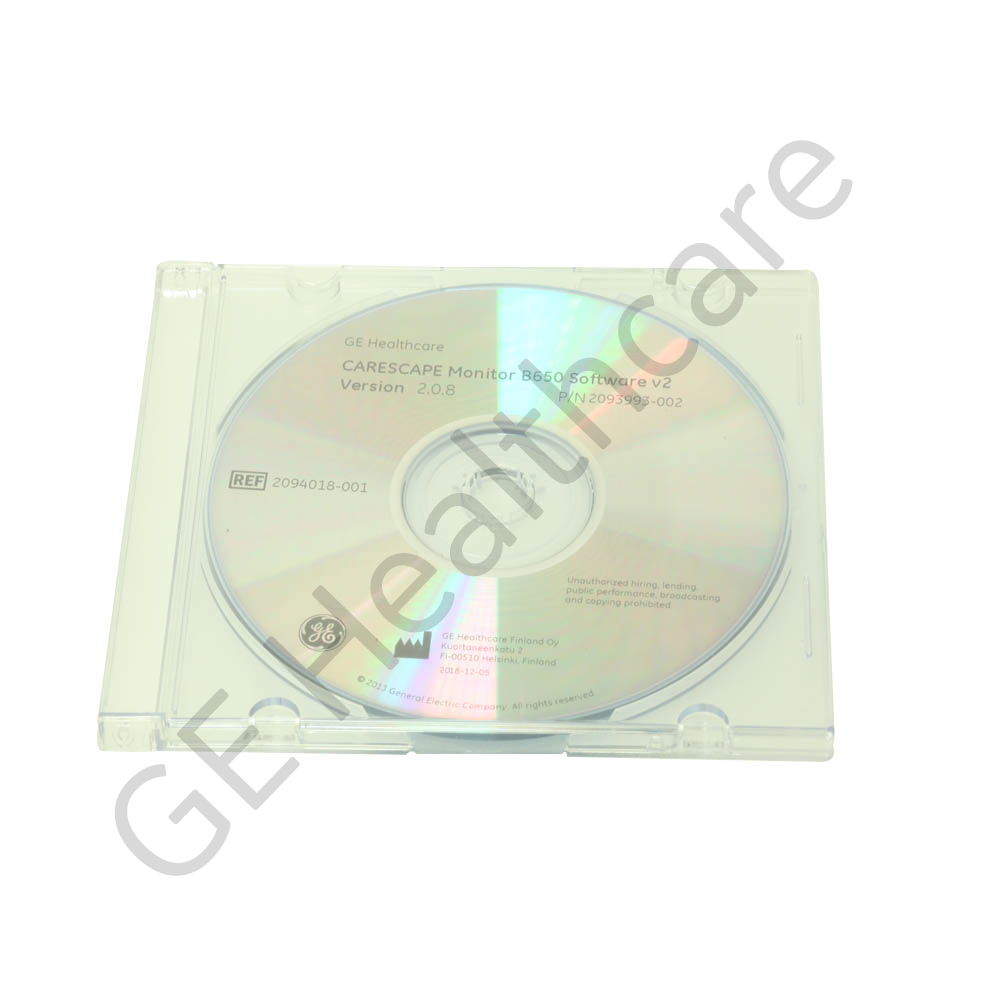 CARESCAPE B650 Software Disaster Recovery Kit v2.0.8 CARESCAPE B650 Software Disaster Recovery Kit v2.0.8